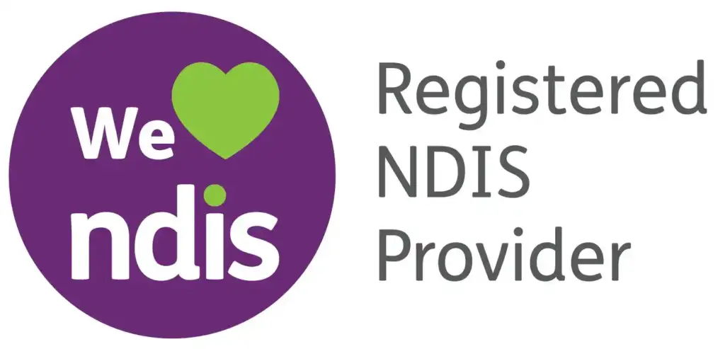 We heart NDIS Registered provider logo - Short